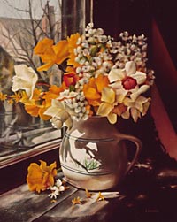 Still-life by Susan Budash  executed with amber varnish