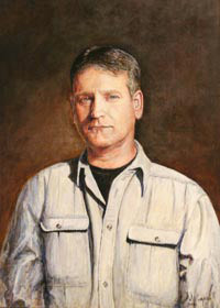 Wayne Campbell self portrait executed with Alchemist Painting Mediums 